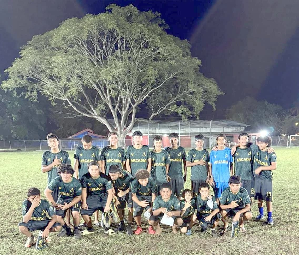 Brasilito youth soccer team in Arcadia uniforms on the field
