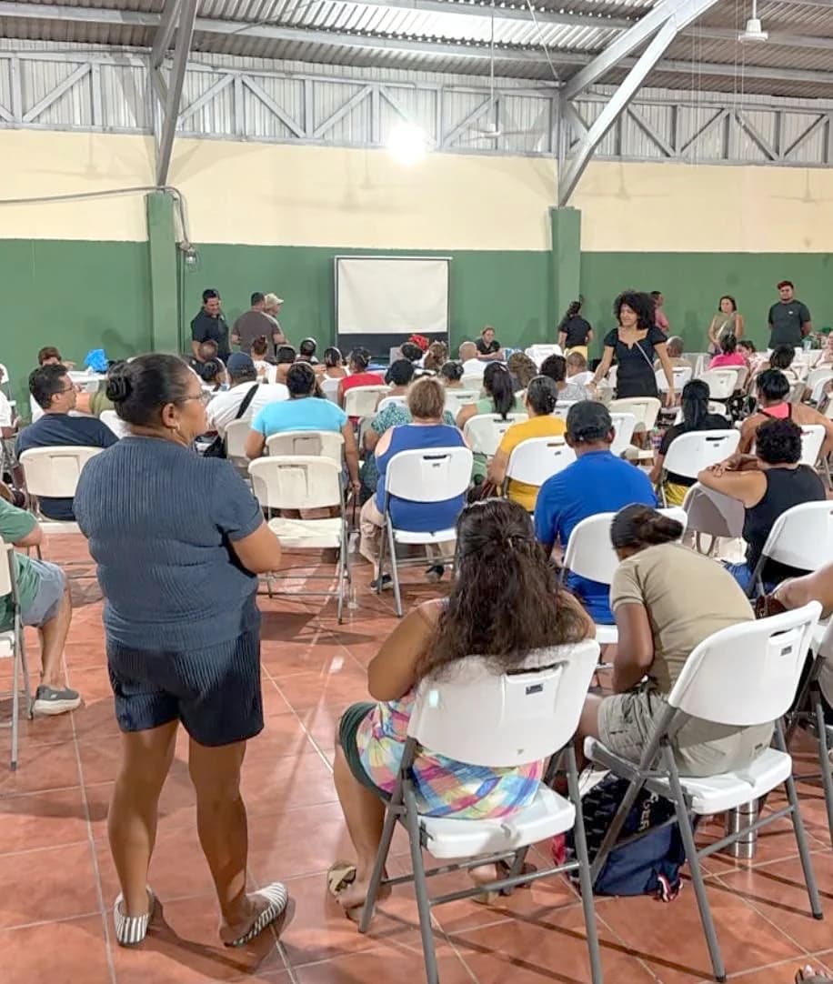 Brasilito residents at an ADI town meeting
